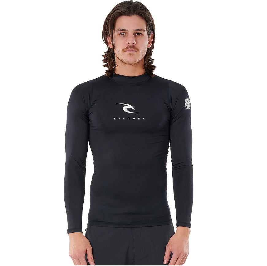 Rip Curl Corps Long Sleeve Uv Tee Black Wle3Qm - L/S Vests