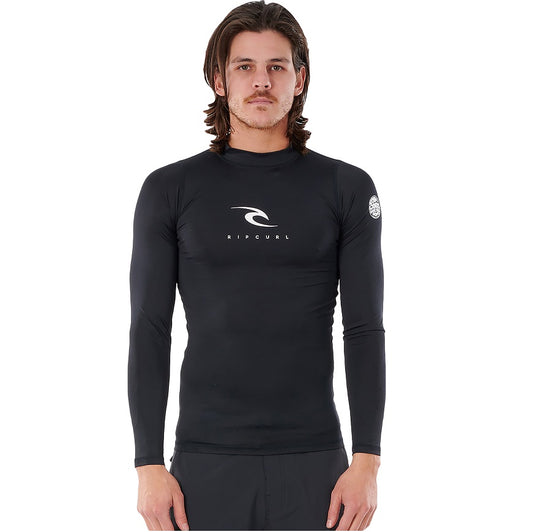 Rip Curl Corps Long Sleeve Uv Tee Black Wle3Qm - L/S Vests