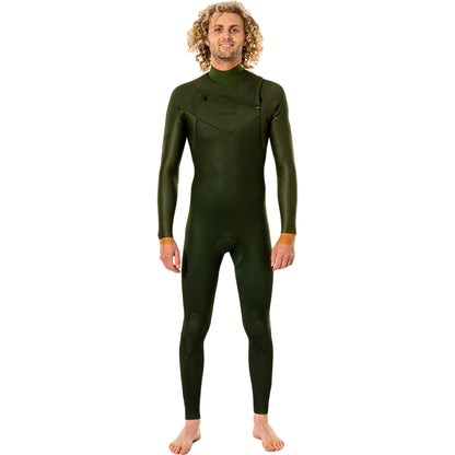 Rip Curl Dawn Patrol Perf 3/2 Chest Zip Wetsuit Wsm9Tv Green (E5) - Fullsuit / Front-zip
