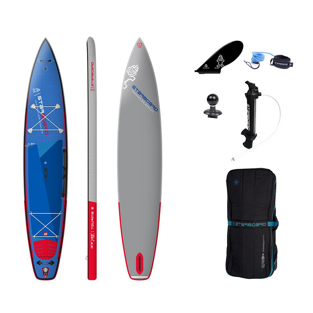Starboard Inflatable SUP 12'6" X 28" Touring S DLX Single Chamber | 22 - SUP Packages