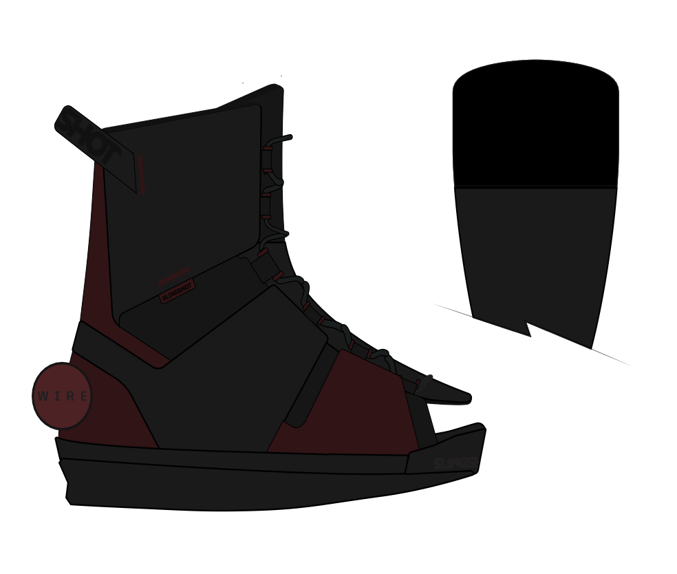 Slingshot Wire - Unisex Wake Boots | 22 - Open Toe Boots