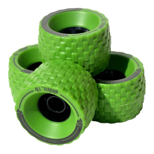 MBS All Terrain Skateboard Wheel (x4) - Green - Wheels