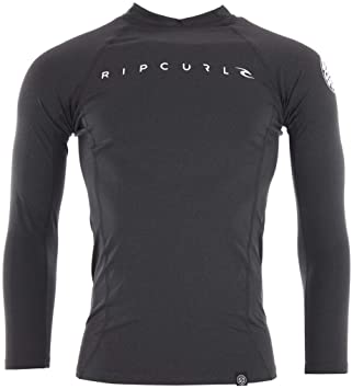 Rip Curl Dawn Patrol Uv Tee L/S Black Marle - L/S Vests