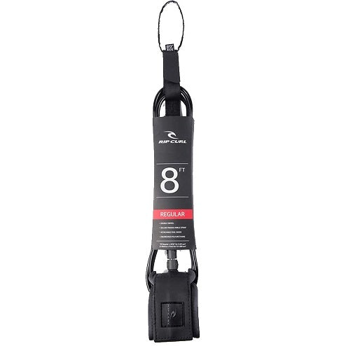 Rip Curl Reg Leash Surf Grip Blexo1 - 8' Black - Ankle Leashes