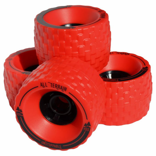 MBS All Terrain Skateboard Wheel (x4) - Red - Wheels