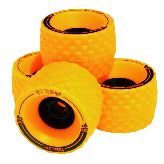 MBS All Terrain Skateboard Wheel (x4) - Orange - Wheels