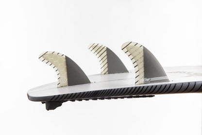 Feather Fins SUPERLIGHT GREY. SINGLE TAB - Medium (65-80Kg) - Futures/Thruster