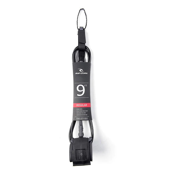 Rip Curl Reg Leash Surf Grip Blexo1 - 9' Black - Ankle Leashes