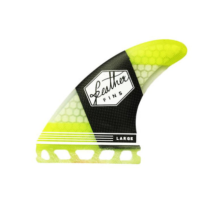Feather Fins Carbonflex Single Tab Yellow Small (55-70Kg) - Futures/Thruster