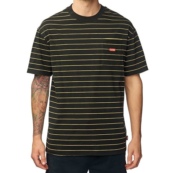 Globe Bar Stripe Tee - Black - Tees