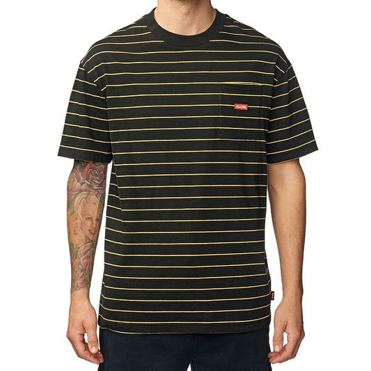 Globe Bar Stripe Tee - Black - Tees