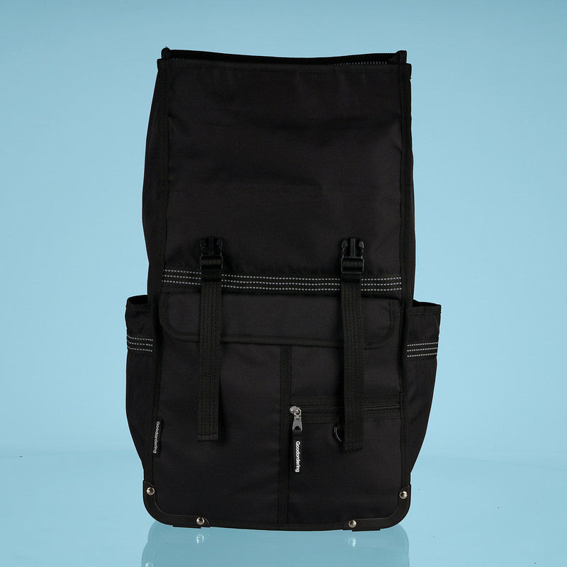 Goodordering Rolltop Backpack Black Nylon - Bags