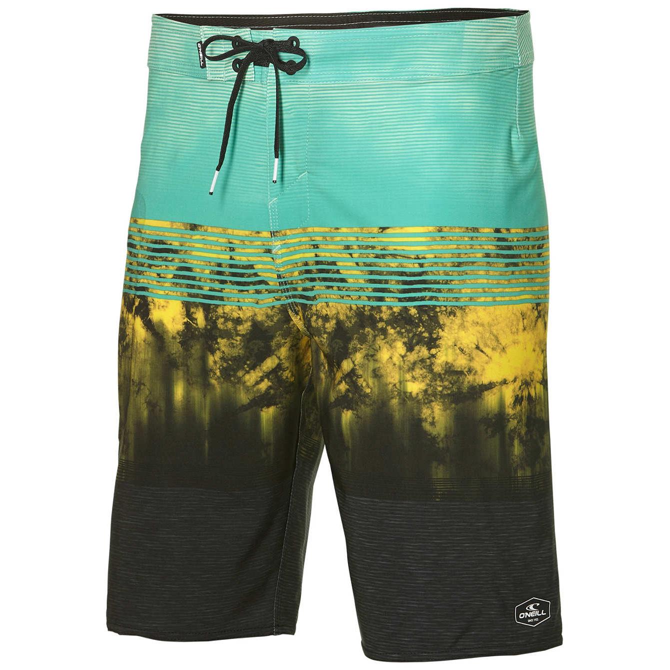 O'Neill Pm Hyperfreak Boardshort Green Aop - Boardshorts