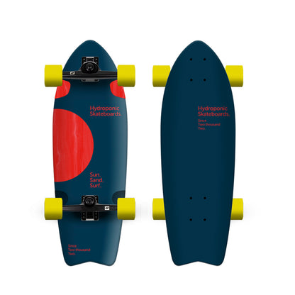 Hydroponic Surf Complete Surfskate FISH 28" - 02 Lunar Navy/Red - Surfskates