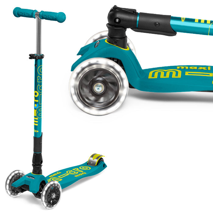 Micro MAXI Deluxe Foldable LED - 3 Wheel Steps
