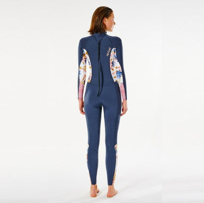 Rip Curl Women Dawn Patrol 4/3 Back Zip Wetsuit Slate Rose Wsm9Hs (E5) - Fullsuit / Back-zip