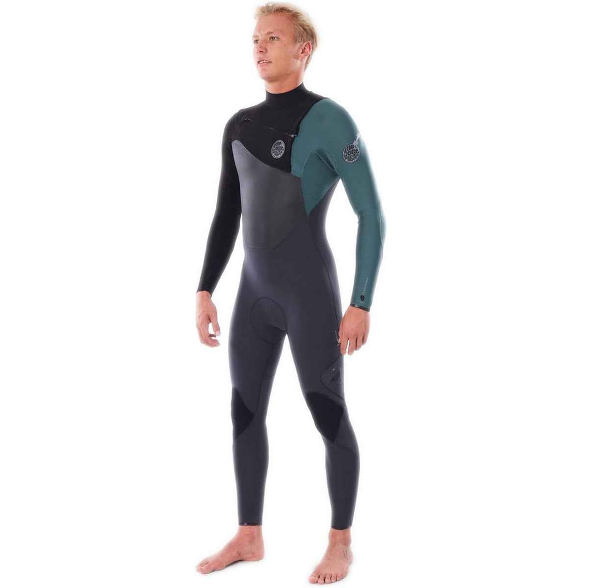 Rip Curl Flashbomb 4/3 C/Zip Stmr Wetsuit Wstynf - Green (E6) - Fullsuit / Front-zip