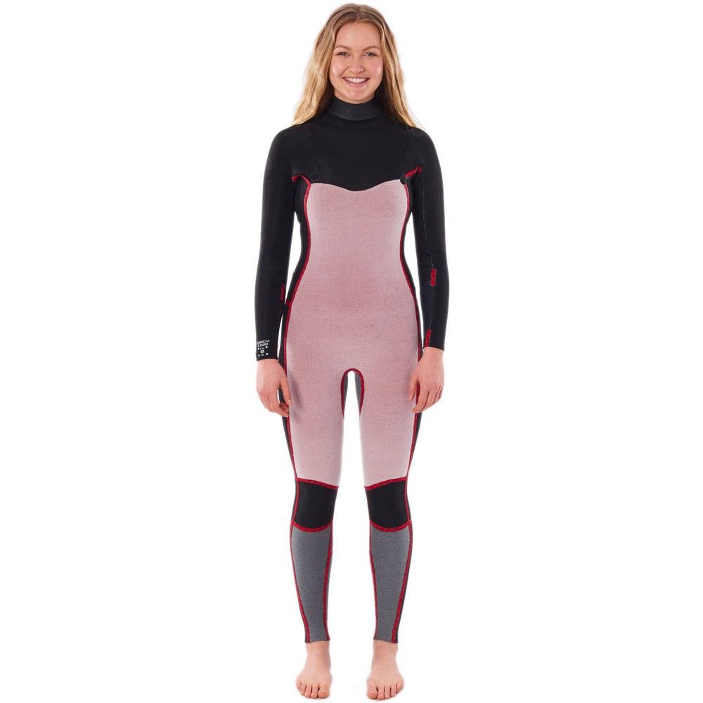 Rip Curl Women Dawn Patrol 5/3 B/Zip Wetsuit Black/Black Wsm9Pw (E5) - Fullsuit / Back-zip