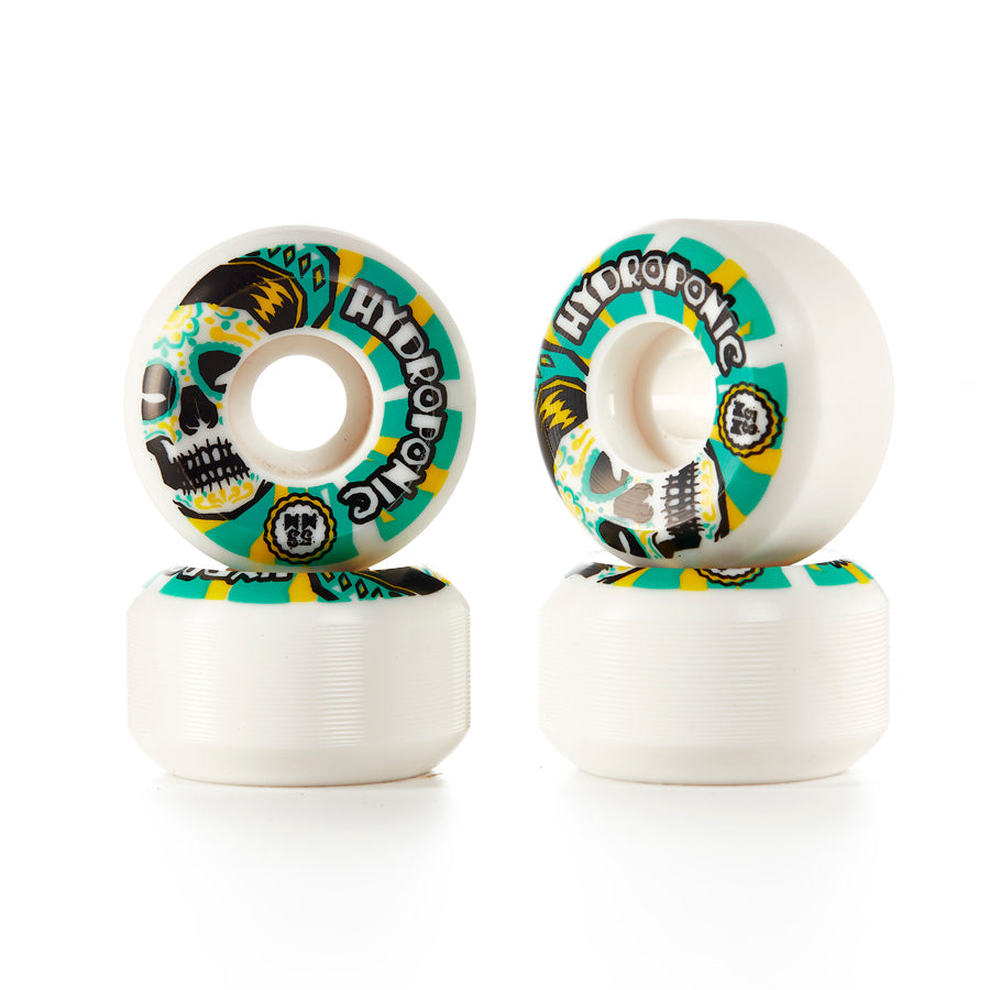Hydroponic MEXICAN SKULL 2.0 skateboard Wheels - 02 Green 53mm - 100A - Wheels