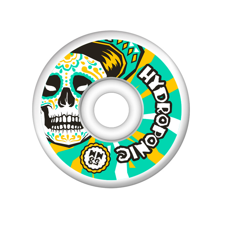 Hydroponic MEXICAN SKULL 2.0 skateboard Wheels - 02 Green 53mm - 100A - Wheels