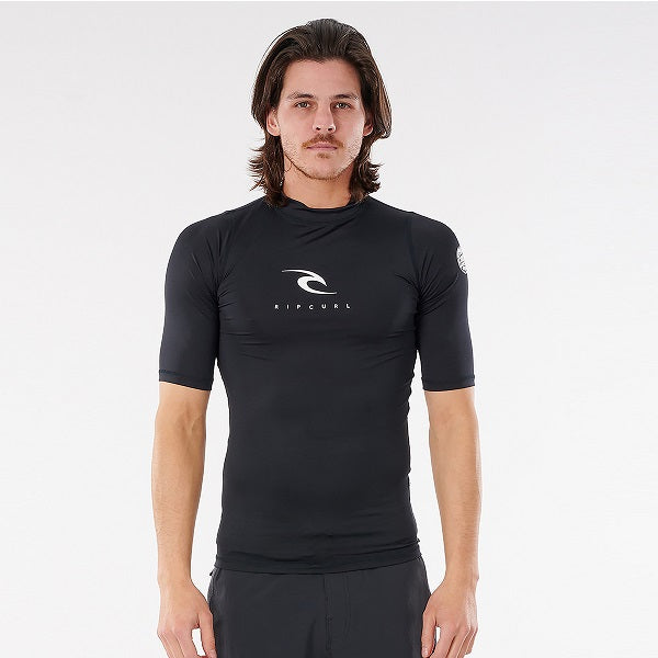 Rip Curl Corps Short Sleeve Uv Tee Black Wle3Km - S/S Vests
