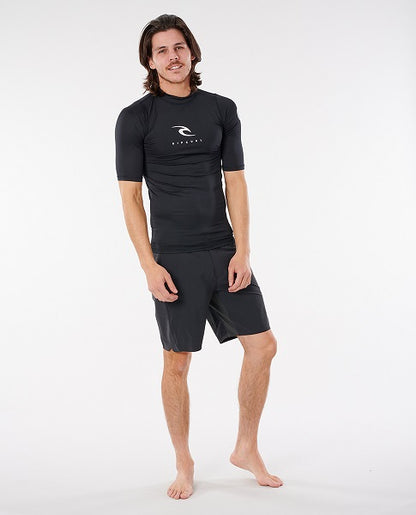 Rip Curl Corps Short Sleeve Uv Tee Black Wle3Km - S/S Vests