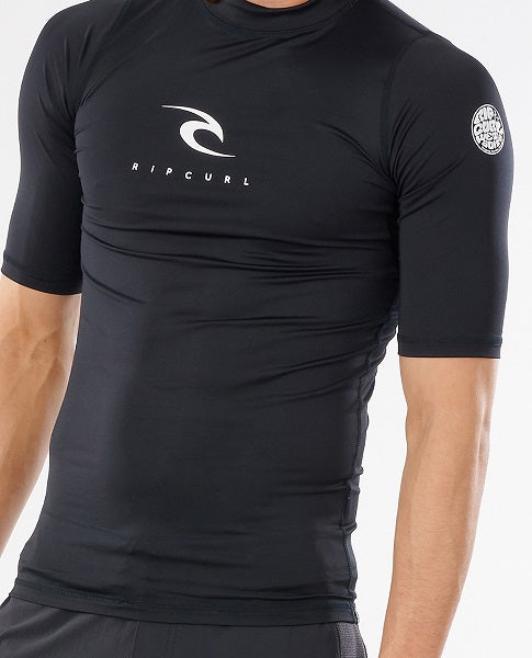 Rip Curl Corps Short Sleeve Uv Tee Black Wle3Km - S/S Vests