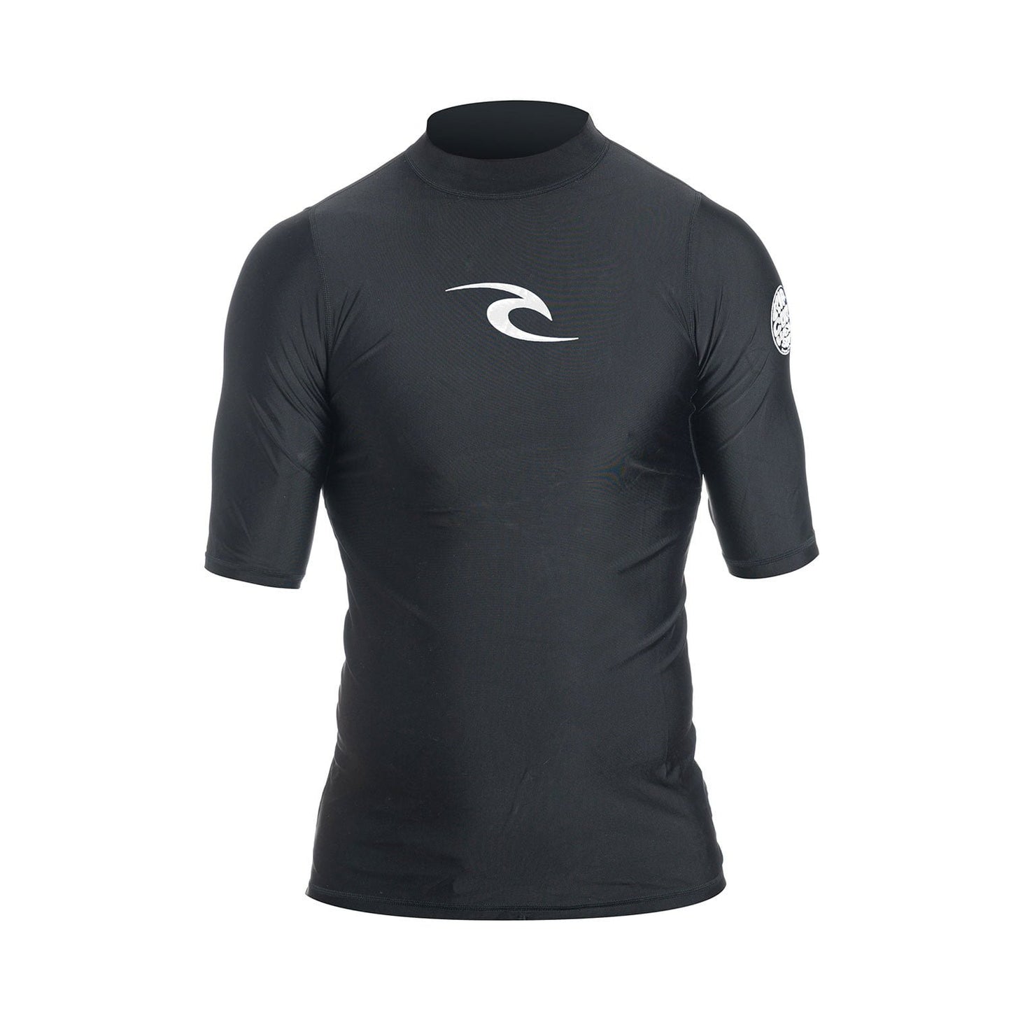 Rip Curl Comp S/Sl Uv Rash Tee Black Wle4Km - S/S Vests