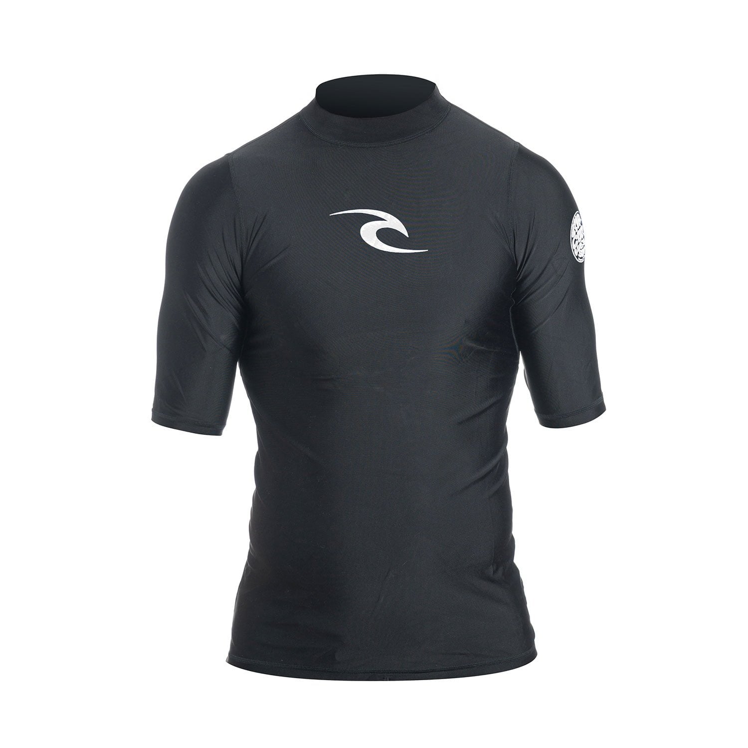 Rip Curl Comp S/Sl Uv Rash Tee Black Wle4Km - S/S Vests