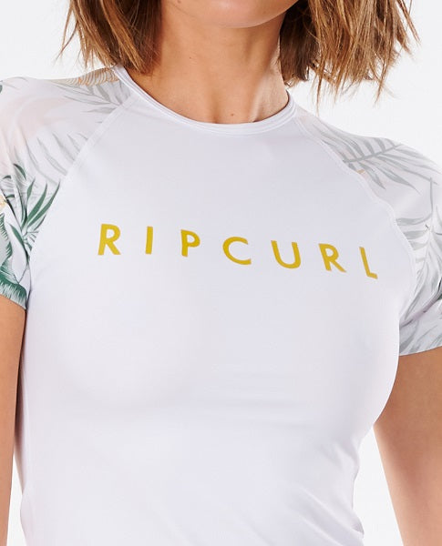 Rip Curl Coastal Palms Short Sleeve Uv Tee White Wlu3Bw - S/S Vests