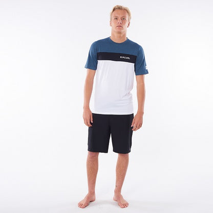 Rip Curl Underline Panel S/ Navy Wlyypm - S/S Vests