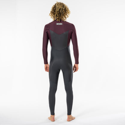 Rip Curl Dawn Patrol 4/3 Chest Zip Wetsuit Wsm9Cm Wine (E5) - Fullsuit / Front-zip