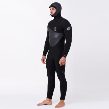 Rip Curl Flashbomb Heat Seeker 5/4 Zip Free Hooded Wetsuit - Wetsuit Wst5Wf (E6) - Hooded Fullsuits