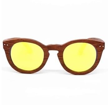 Sisswy floating wood sunglasses - Achlys (Yellow lenses) - Sunglasses