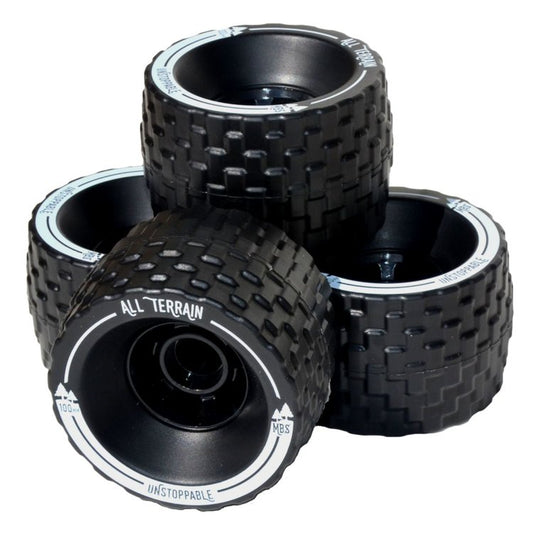 MBS All Terrain Skateboard Wheel (x4) - Black - Wheels