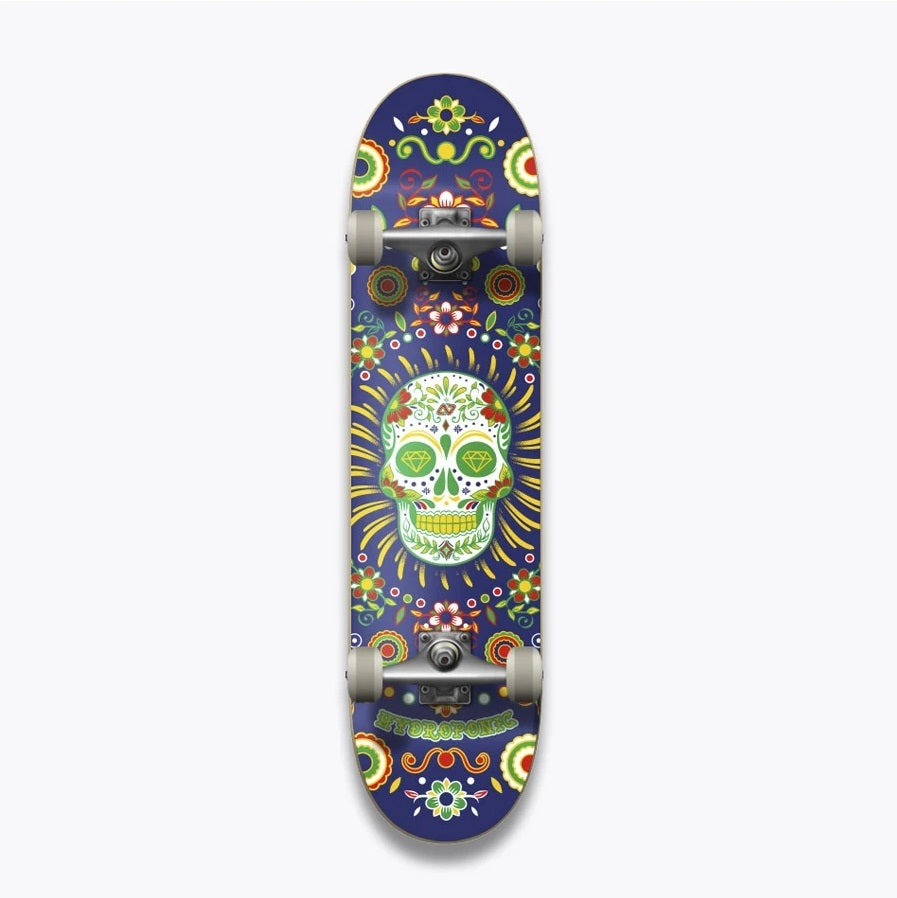 Hydroponic Complete Skateboard Mexican Skull Navy - Skateboards
