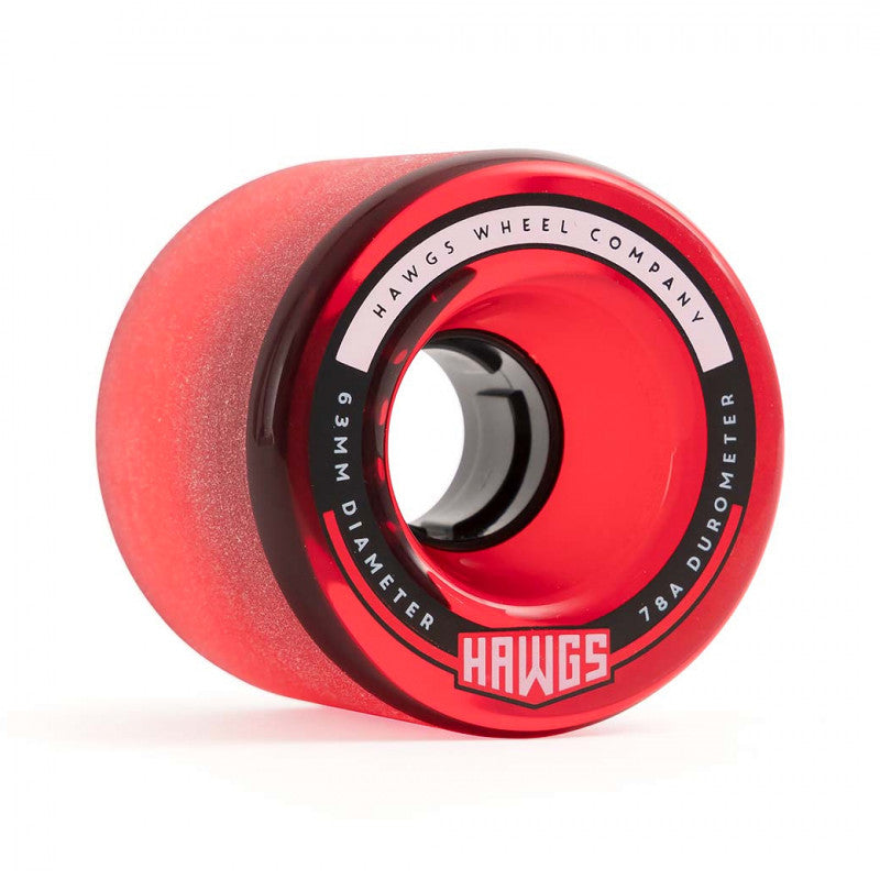Blood Orange FATTIE HAWGS 78A 63MM WHEELS - clear red (x4) - Wheels