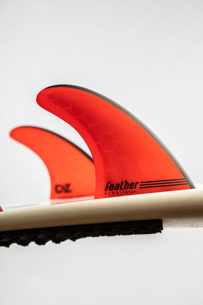 Feather Fins Athlete Single Tab Gony Red Carbon Small (55-70Kg) - Futures/Thruster