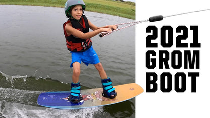Slingshot Grom - Junior Wake Boots | 21 - Open Toe Boots