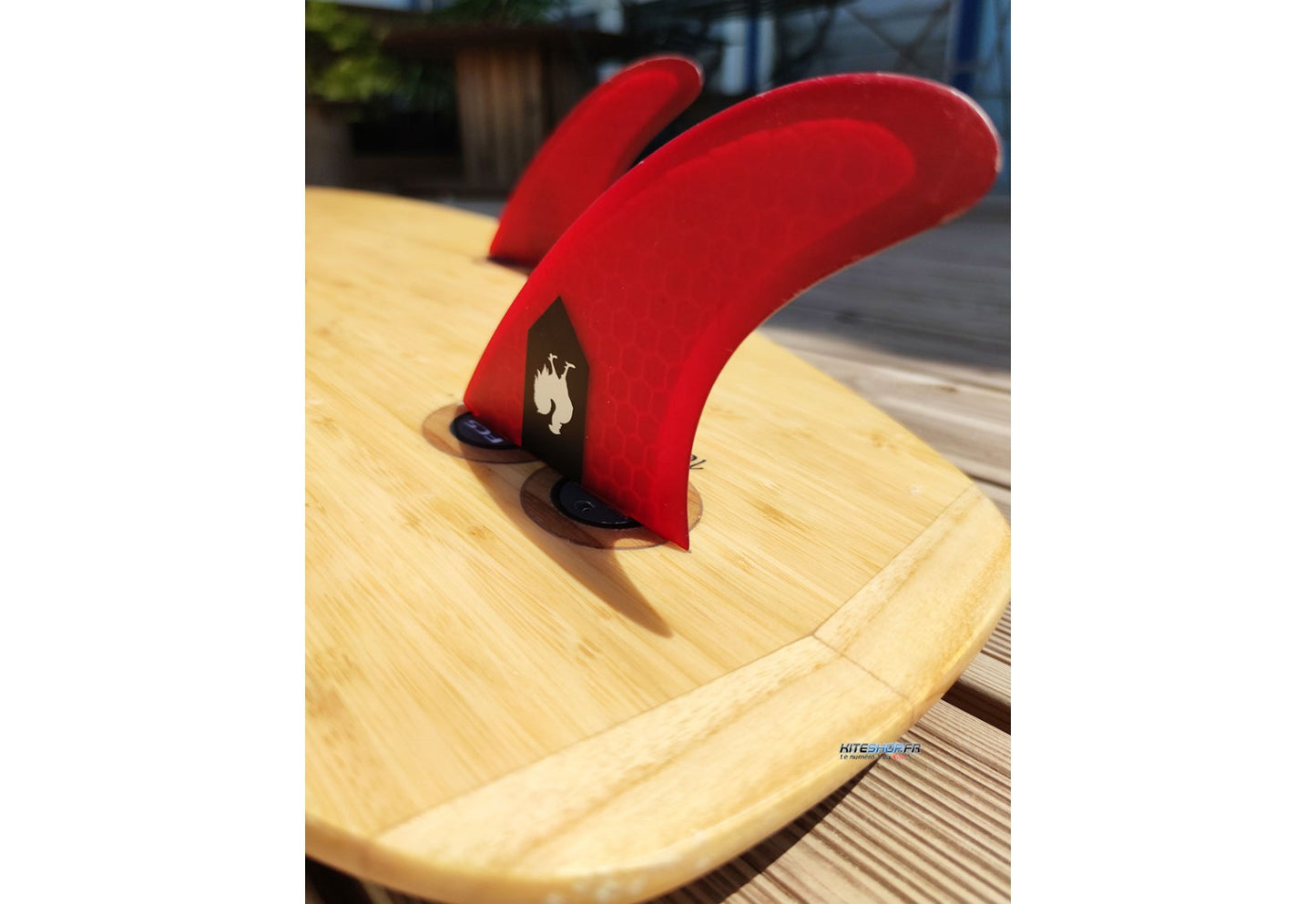HB-Kite HB Fins dual Logo red - FCS/2+1