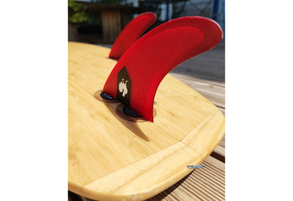 HB-Kite HB Fins dual Logo red - FCS/2+1