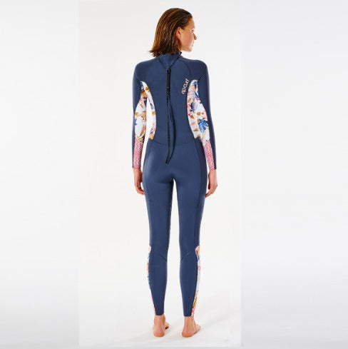 Rip Curl Women Dawn Patrol 3/2 Back Zip Wetsuit Slate Rose Wsm9Ns (E5) - Fullsuit / Back-zip