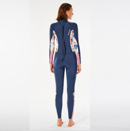 Rip Curl Women Dawn Patrol 3/2 Back Zip Wetsuit Slate Rose Wsm9Ns (E5) - Fullsuit / Back-zip