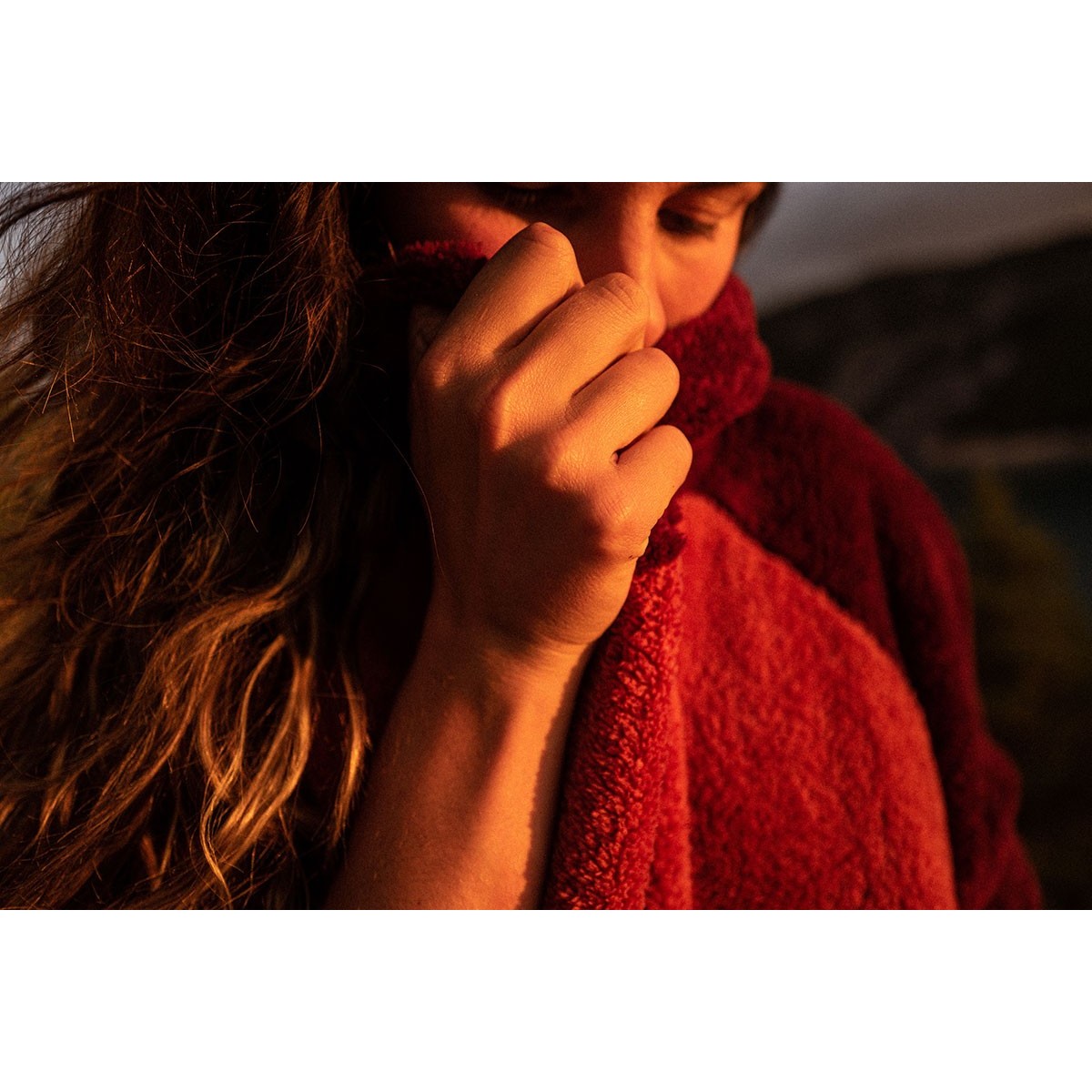 After PONCHO - Sherpa - BURGUNDY - Ponchos
