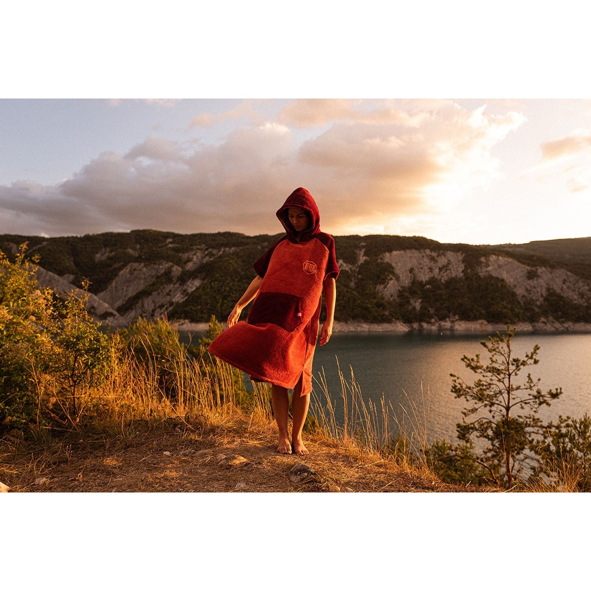 After PONCHO - Sherpa - BURGUNDY - Ponchos