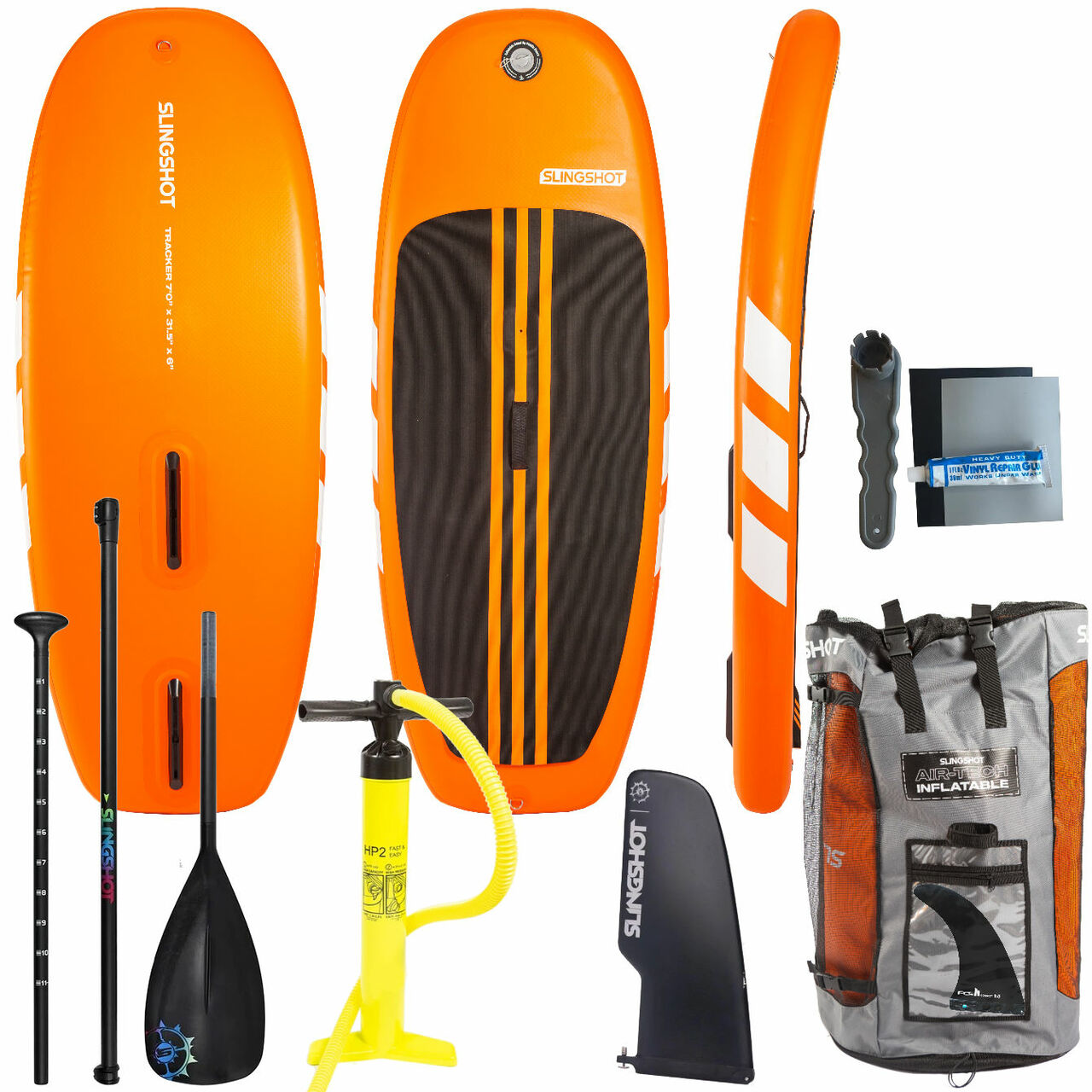 Slingshot Tracker 7' Airtech Pack W/ Sup Winder V1 Board - Inflatable Wing Foilboards