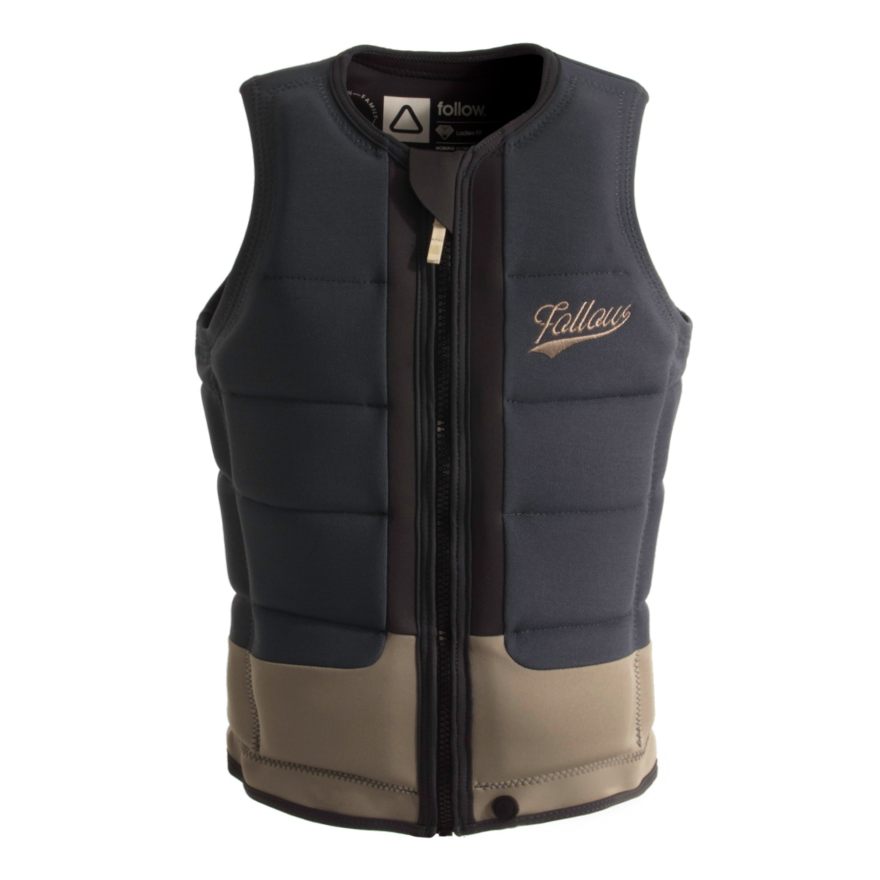 Follow Stow Ladies Impact Jacket - Steel/Khaki - Impact Wake Vests
